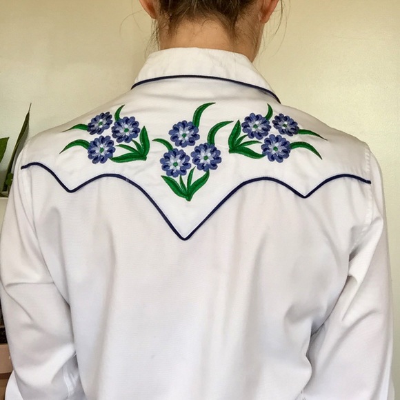 Panhandle Slim Vintage Western Pearl Snap Shirt - Picture 4 of 7